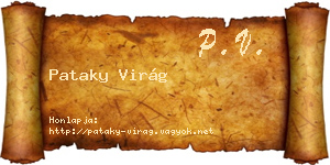 Pataky Virág névjegykártya