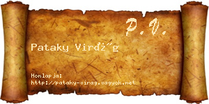 Pataky Virág névjegykártya